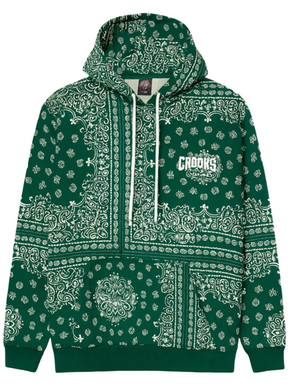 CROOKS & CASTLES Paisley Bandana AOP Hoodie Green - 4Q31000
Small
New with Tags